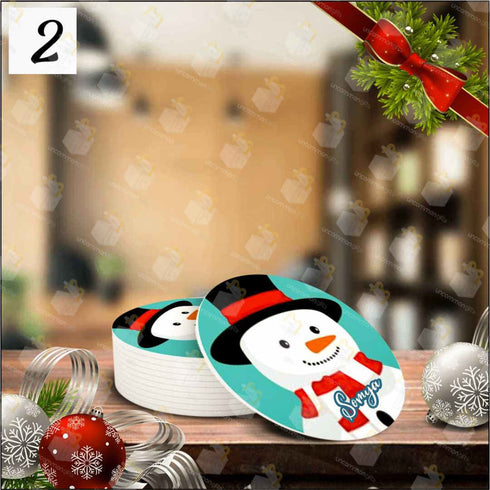 Personalised Christmas MDF Coaster Set of 4